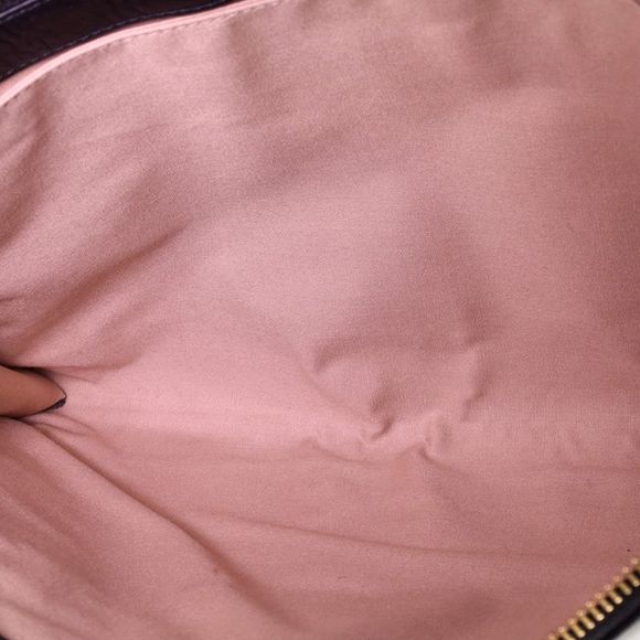 Chloe Logo Vick Pouch Leather Large Blue - Picture 6 of 8